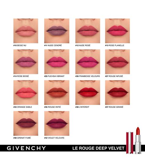 givenchy le rouge deep velvet 11|Givenchy le rouge lipstick 202.